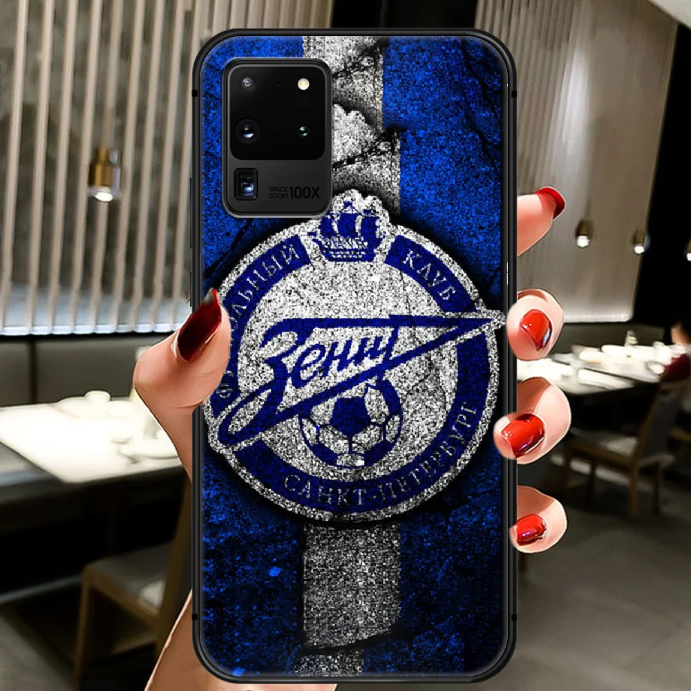 

Football Saint Zenit Soccer Phone Case Cover Hull For Samsung Galaxy S 6 7 8 9 10 e 20 Edge Uitra Note 8 9 10 Plus black Bumper