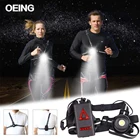 Ультраяркий портативный светодиодный нагрудный фонарь, зарядка через USB, 2 режима свечения, с красным задним фсветильник Рем, предупреждающая лампа, подходит для улицы