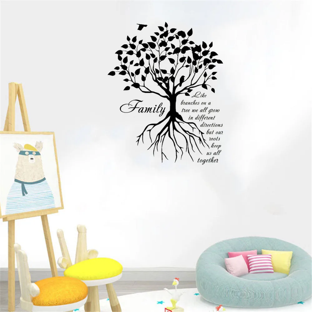 

Julia Cruz Family Wall Sticker Like Branches on A Tree Roots Wall Decal for Bedroom Home Decor Vinyl Mural DW21146