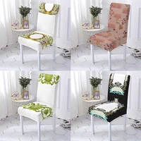 european plant style kitchen chair covers computer chair cover flowers printing sofas and chairs covers for wedding stuhlbezug