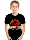 Футболка детская с 3D принтом динозавров, смешная рубашка с динозаврами для мальчиков и девочек, Топ в стиле Харадзюку, Парк Динозавров