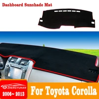 for toyota corolla 2006 2013 car dashboard cover dash mat auto non slip sun shade pad carpet anti uv car styling accessories