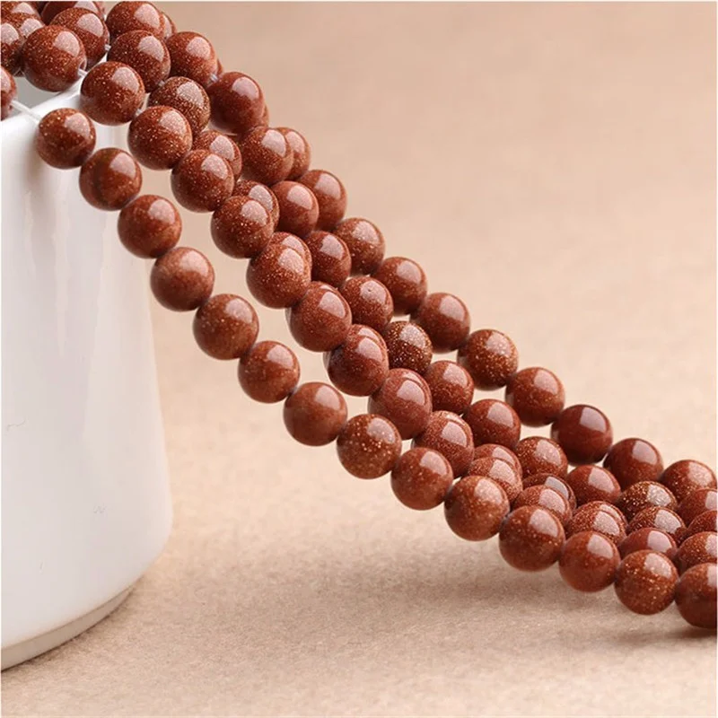 

Golden Sandstone Bead 4/6/8/10 Mm Round Loose Beads for Jewelry Making Necklace DIY Bracelets Accessories