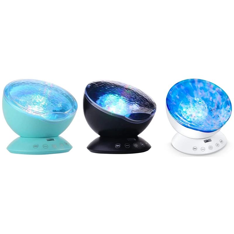 

Night Light Projector,Ocean Wave Sound Machine with Soothing Nature Noise Color Changing Wave Light for Kids Bedroom