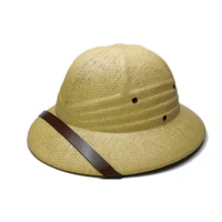 toquilla british explorer straw helmet pith sun hats women men vietnam war army hat boater bucket hats safari jungle miners cap