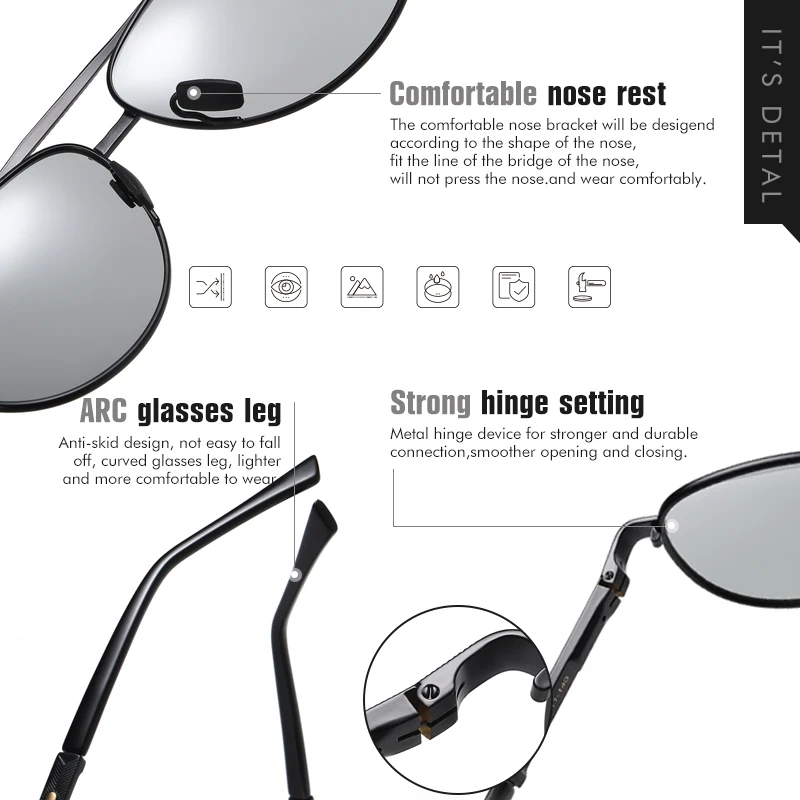 Солнцезащитные очки LIOUMO поляризационные для мужчин и женщин фотохромные