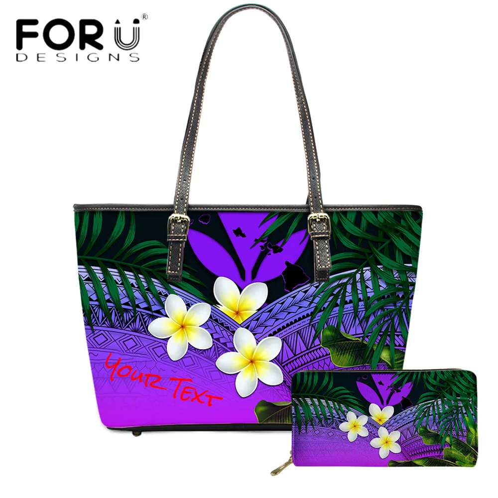 

Модная женская Роскошная сумочка FORUDESIGNS, Пляжная женская сумка через плечо с 3D принтом гавайской плюмерии полинезийского племени