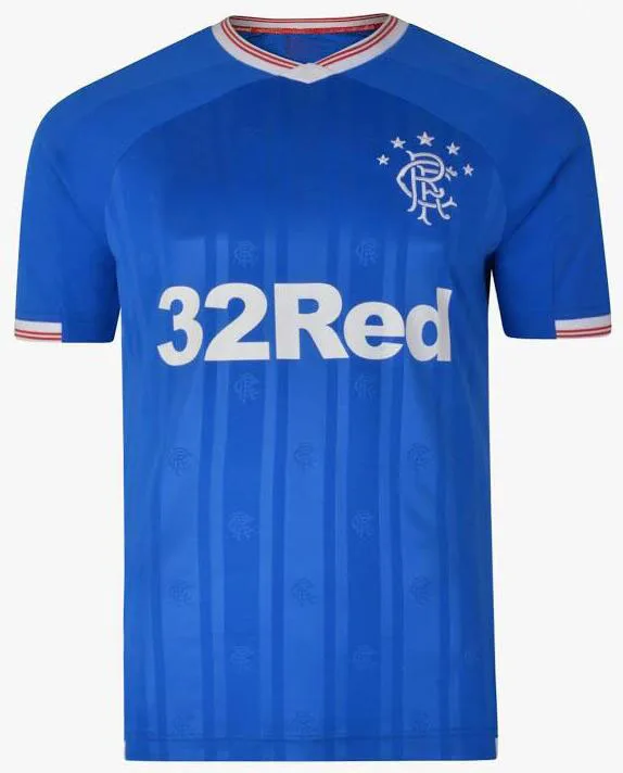 Футболка для бега Glasgow Rangers дышащая и быстросохнущая футболка 19 20 Rangers - Цвет: Синий
