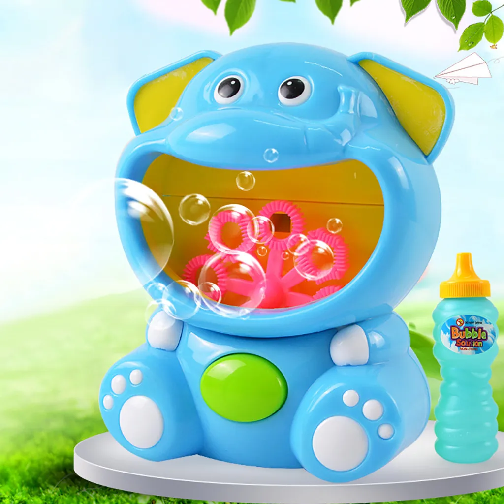 Новые милые бегемотамские автоматические Пузырьковые пулеметы мыло пузырьковый