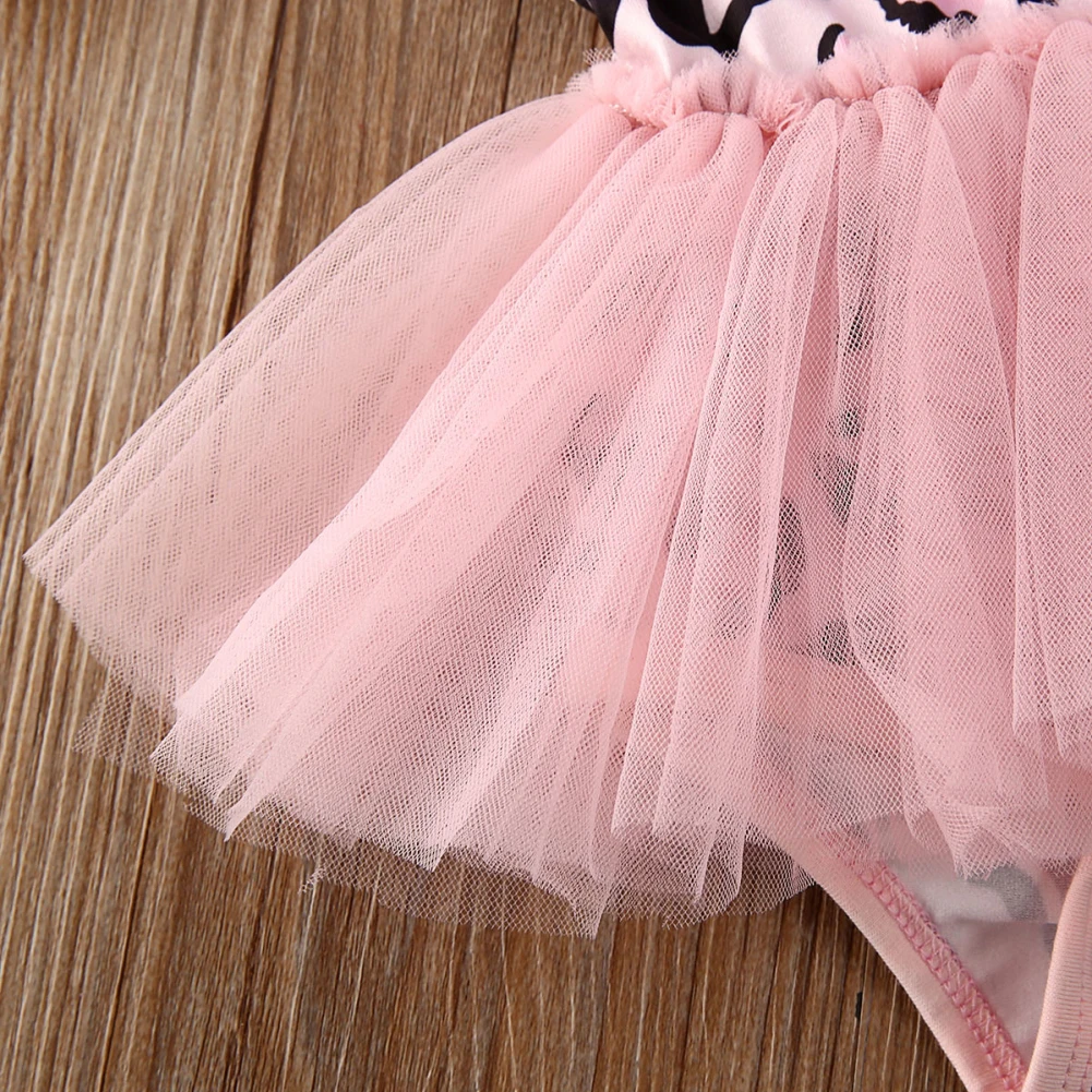

Princess Clothes Newborn Baby Girl Romper Skirt Leopard Print Rompers Sleeveless Summer Tulle Bodysuit Overall Fashion Outfit