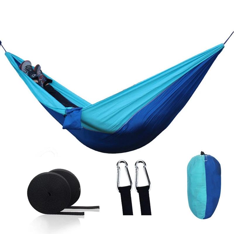 Двойной наружный внутренний парашютный спальный гамак крепкий Кемпинг качели