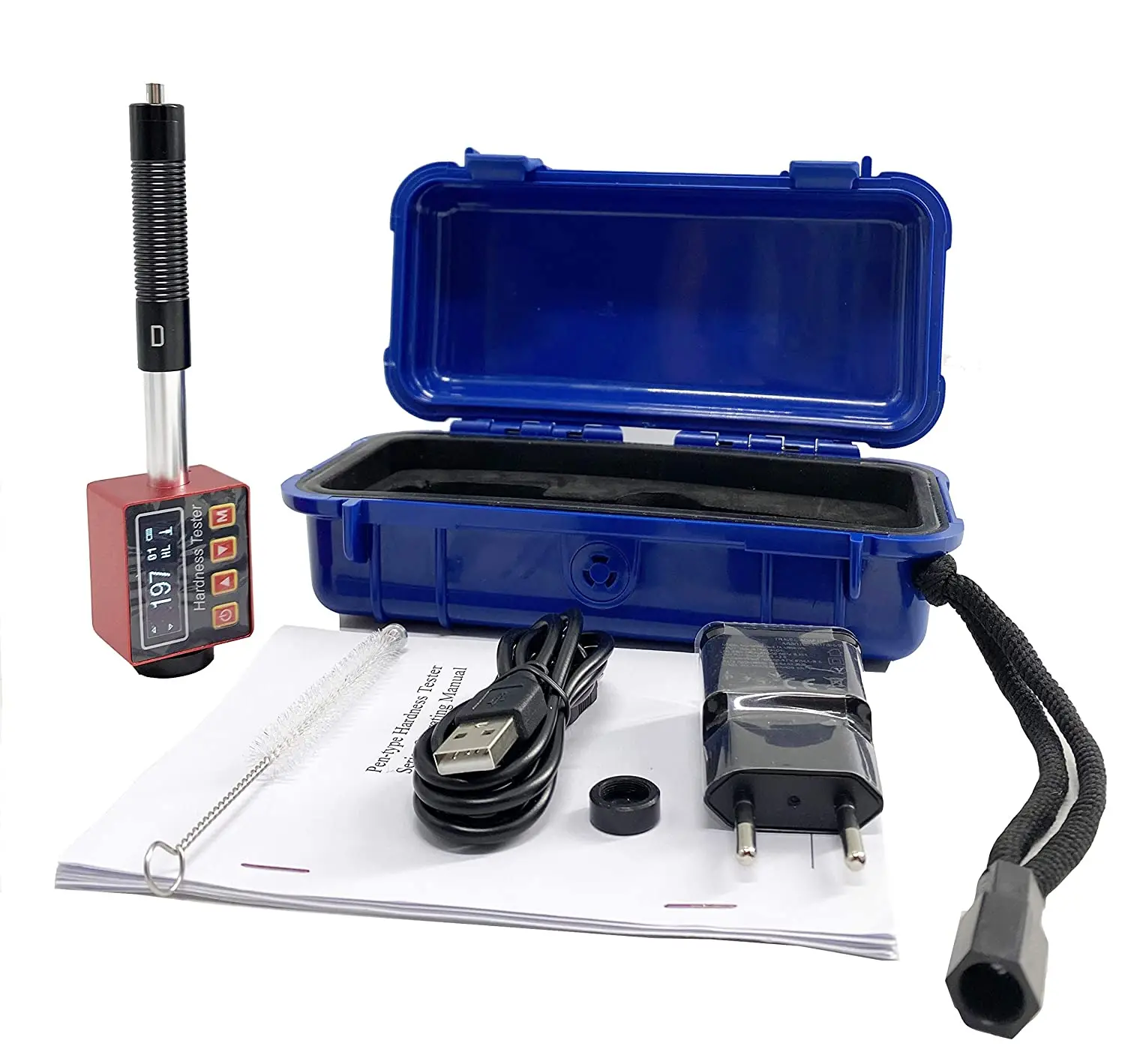 Тестер твердости Leeb в виде ручки с цветным OLED дисплеем из металла и стали масштаб