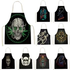 Кухонный Фартук на Хэллоуин, женский передник, Детский фартук 38-47 см, фартук для взрослых, семейные принадлежности для уборки, 55-68 см