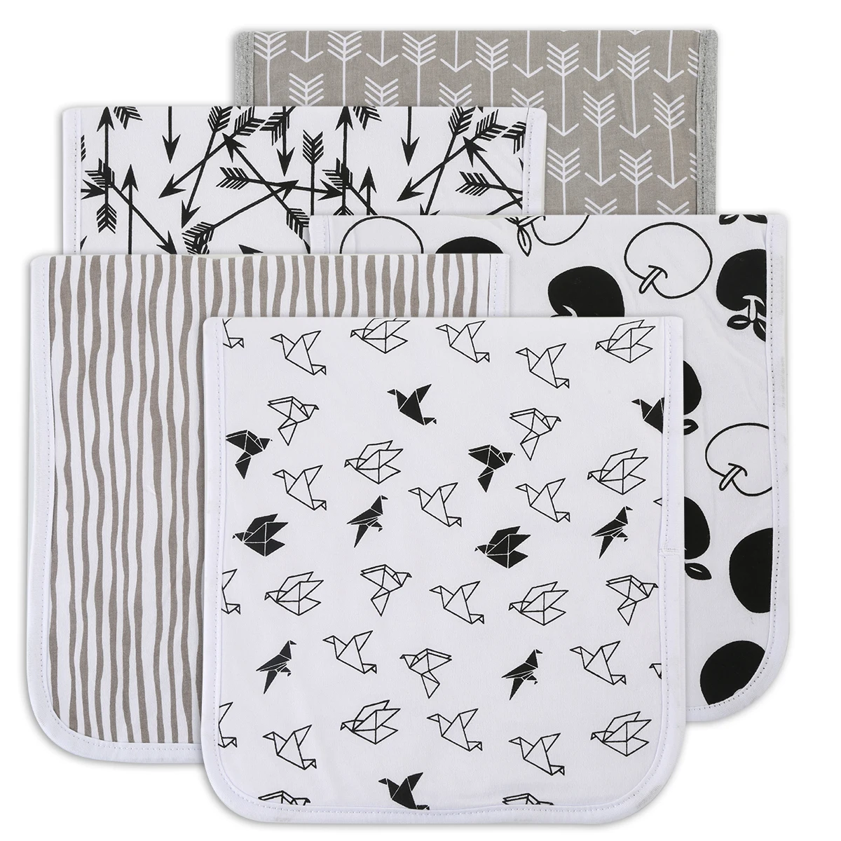 Новая детская отрыжка нагрудники для детей Детская отрыжка ткани хлопок трехслойный водонепроницаемый Набор Изогнутые Absarbent мягкие детские аксессуары - Цвет: 02