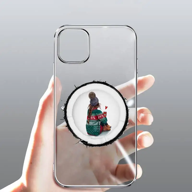 

Fashion Girl Queen High Heels Phone Case Transparent for Clear iPhone case 11 12 mini pro XS MAX 8 7 6 6S Plus X 5S SE 2020 XR