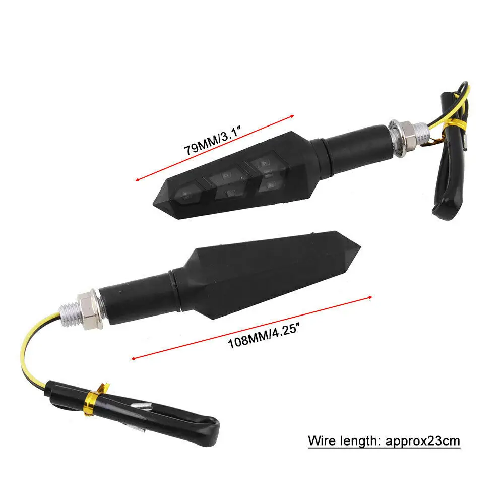 

4x Universal Fit Motorcycle Bike LED Amber Turn Signal Blinker light Indicators