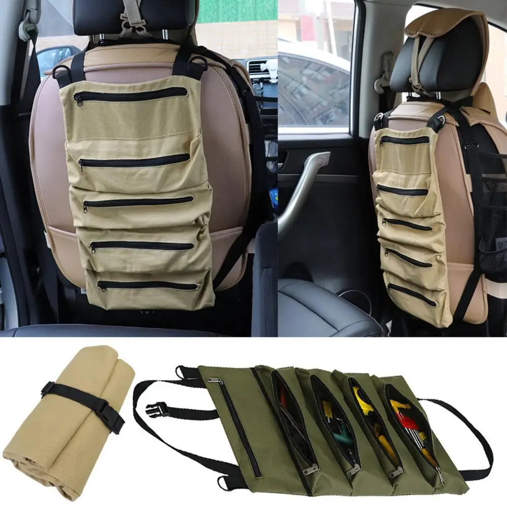 

Сумка для хранения инструментов, Холщовая Сумка для хранения инструментов, прочная однотонная подвесная конструкция, разумный дизайн, руло...