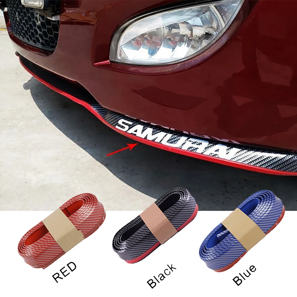 

Губа для автомобильного бампера 2,5 м, защитная полоса для губ для автомобиля, внешние молдинги из углеродного волокна, полоса для губ для бам...