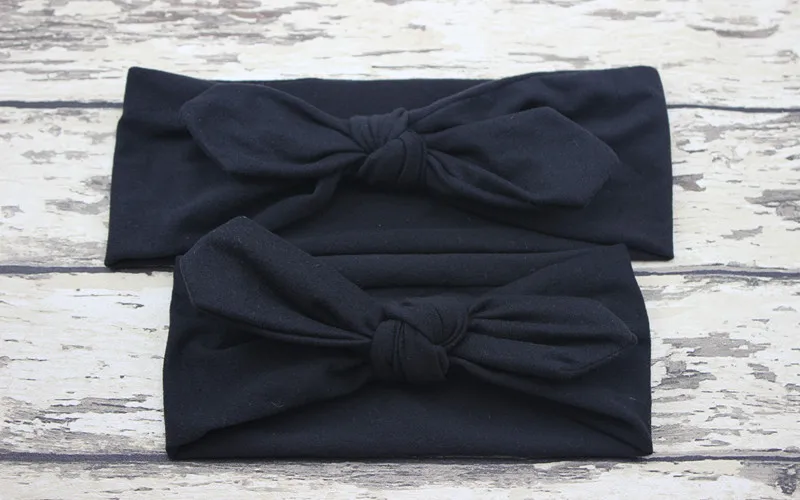 2Pcs Mama &amp Baby Headwear Toddler Girls Mom Elastic Bow Knotted Turban Hair Band Headband Fashion Princess Children | Детская одежда