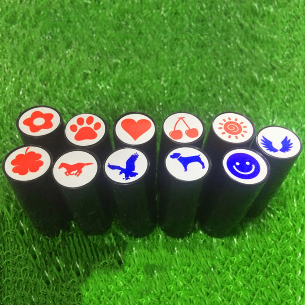 Golf Ball Stamper Stamp Marker Ink Impression Seal Various Patterns Colorfast Quick Drying Aids Accessorie For Golfer Gift | Спорт и