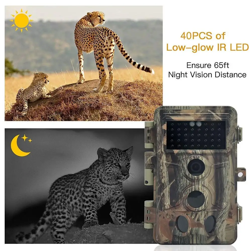 Цифровая фотоловушка 16 МП 1080P водонепроницаемая камера для охоты на диких