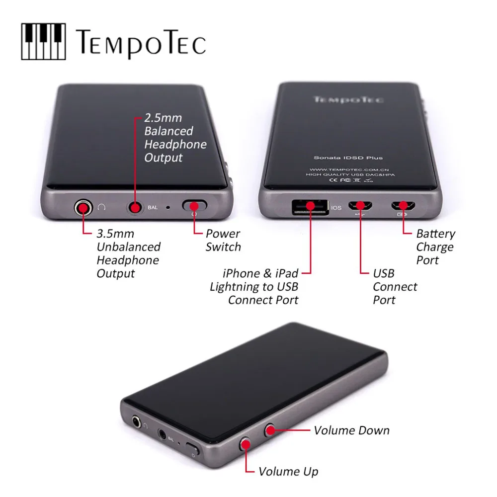 Усилитель для наушников TempoTec Sonata iDSD Plus USB ЦАП истинный сбалансированный Hi Fi