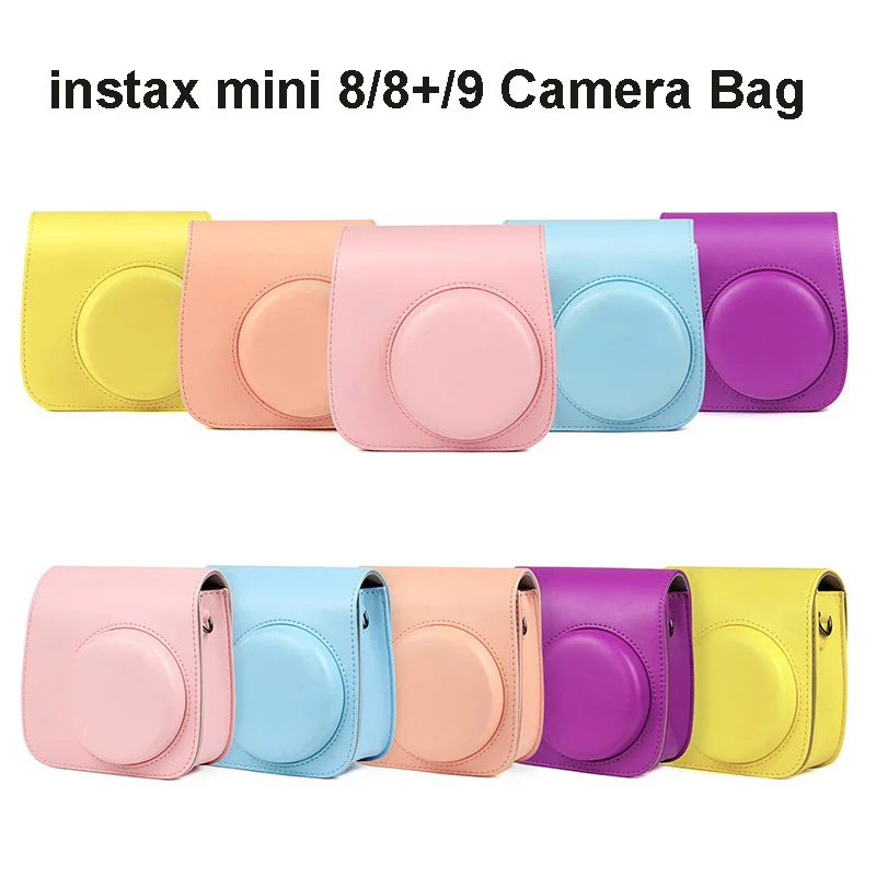Новый чехол для камеры Fujifilm Instax Mini из искусственной кожи с плечевым ремнем 9 8 +