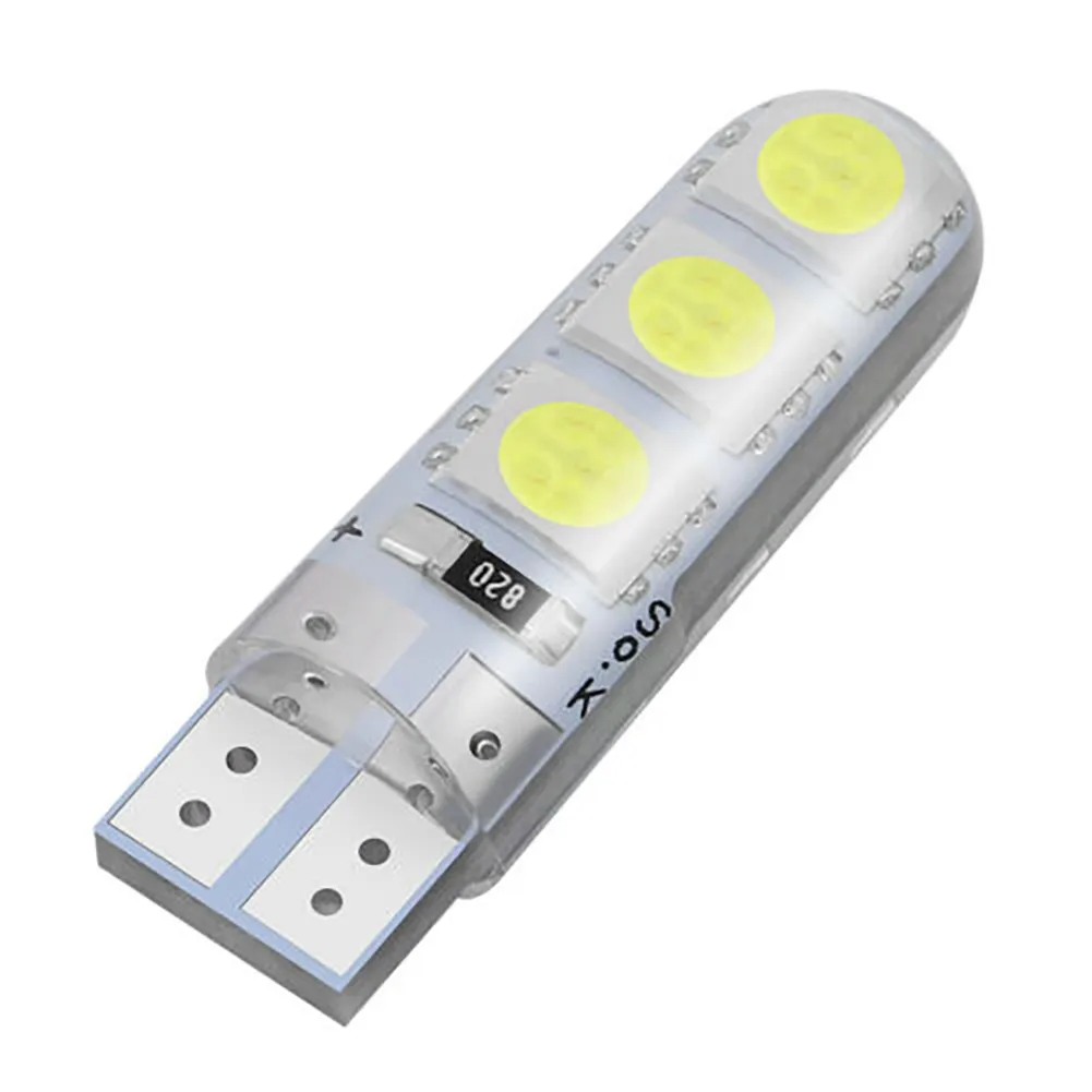

W5W LED Bulbs Car T10 DC 12V Side 20pcs Silica Gel 5050 Chip Silicone Trunk 6000K