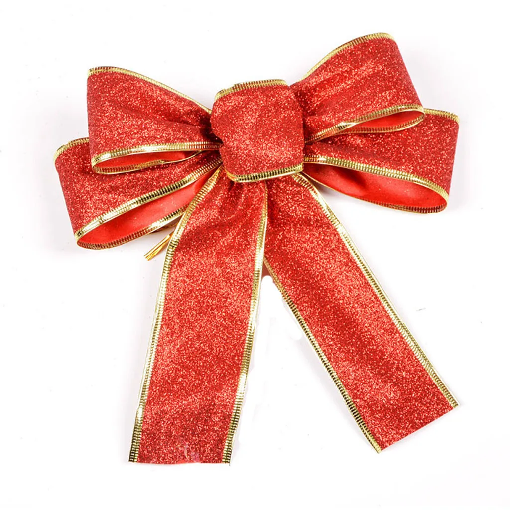 20 см Большой Золотой/Серебряный/красный/фиолетовый Рождественский бант
