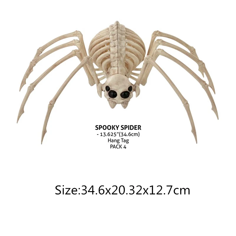 spider2 Горячая Скелет животных пластиковый скелет животного кости ужас Хэллоуин Рождество реквизит животное ужас дом вечерние украшения - Цвет: spider2