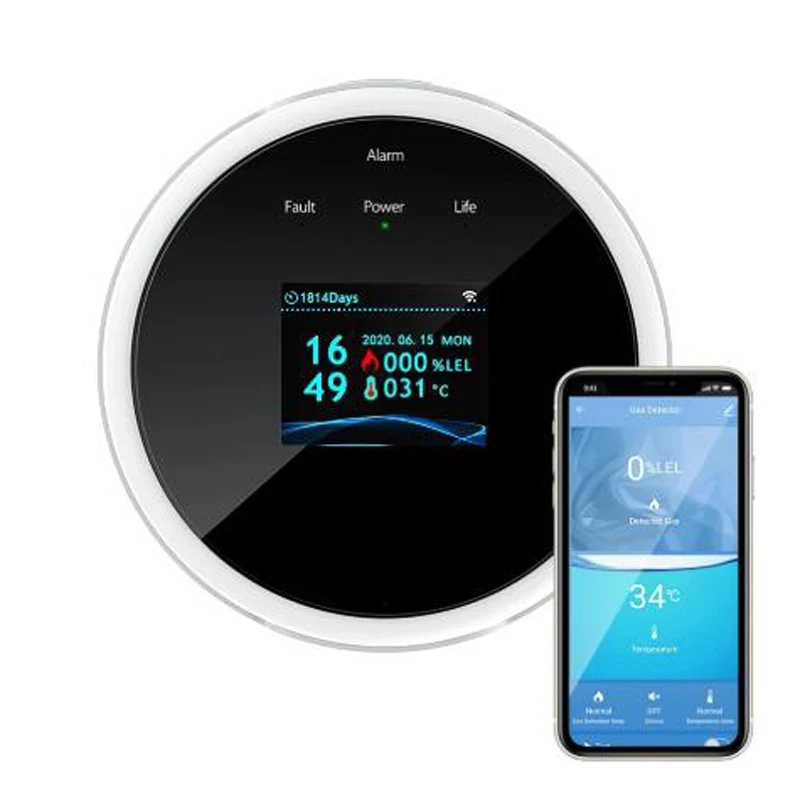 

Смарт-детектор утечки природного газа с Wi-Fi и ЖК-дисплеем