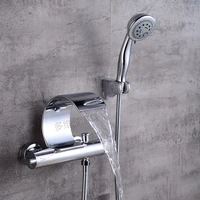 full copper bathtub shower faucet bathroom cold and hot water faucet waterfall bathtub faucet