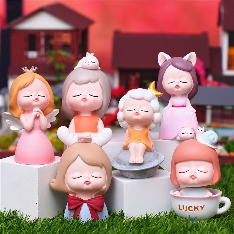 

Игрушки для девочек Lucky Girl глухая коробка, подарок на день рождения, креативный орнамент из смолы