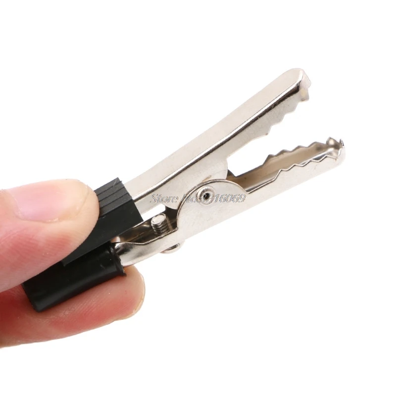 10 шт./лот пластиковые зажимы для кабелей с изолированными ручками под крокодила