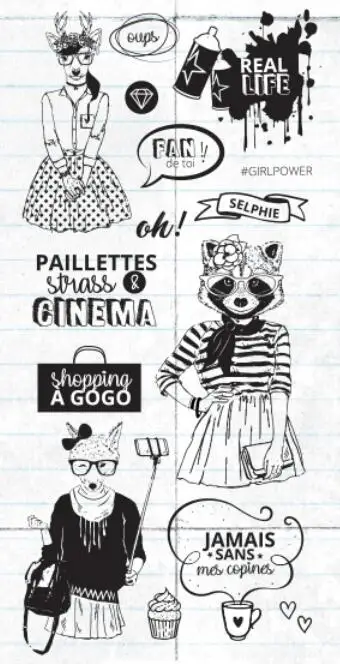 Французский прозрачный силиконовый штамп/печать для DIY скрапбукинга/альбома