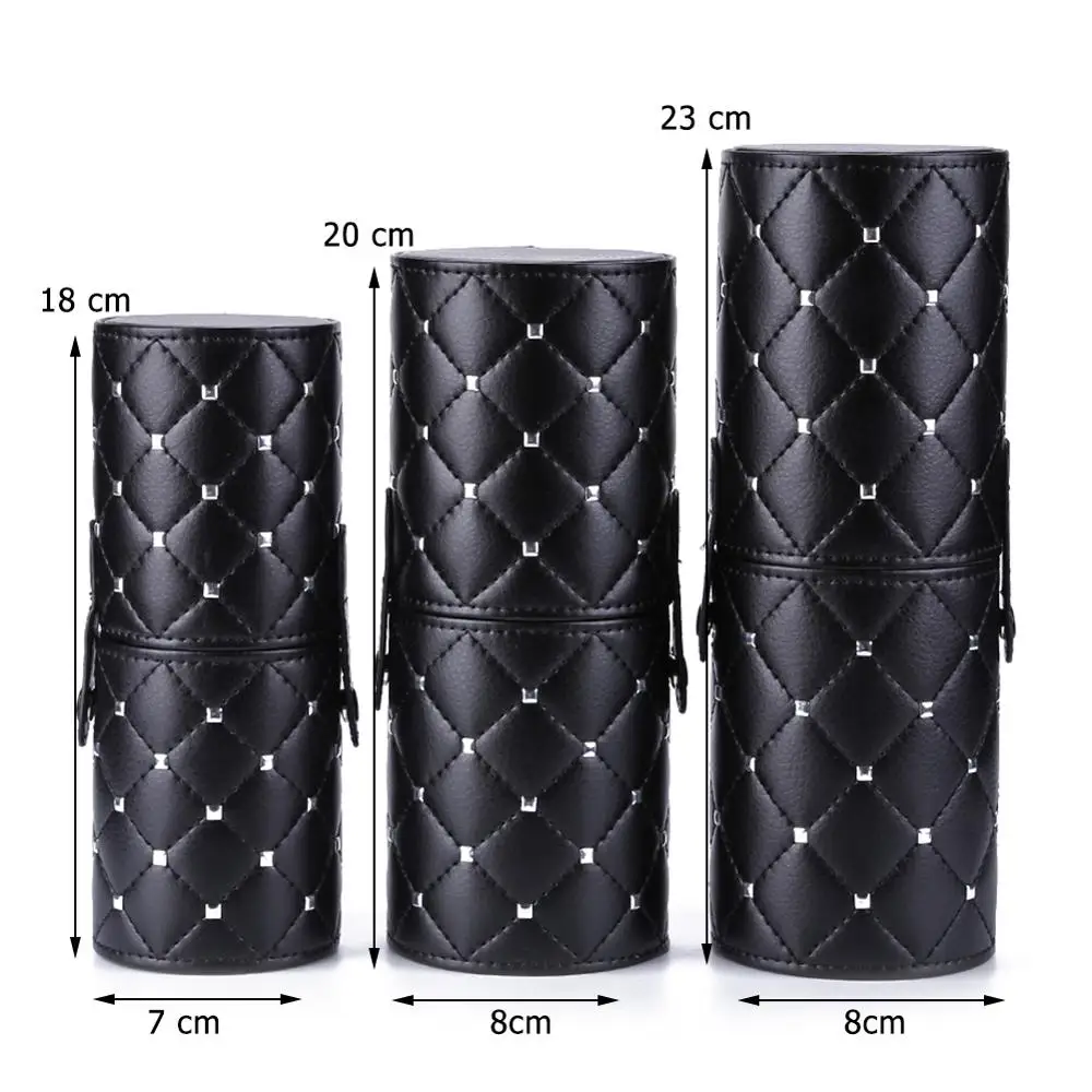 Модный чехол-держатель из искусственной кожи для кистей макияжа подставка ручек