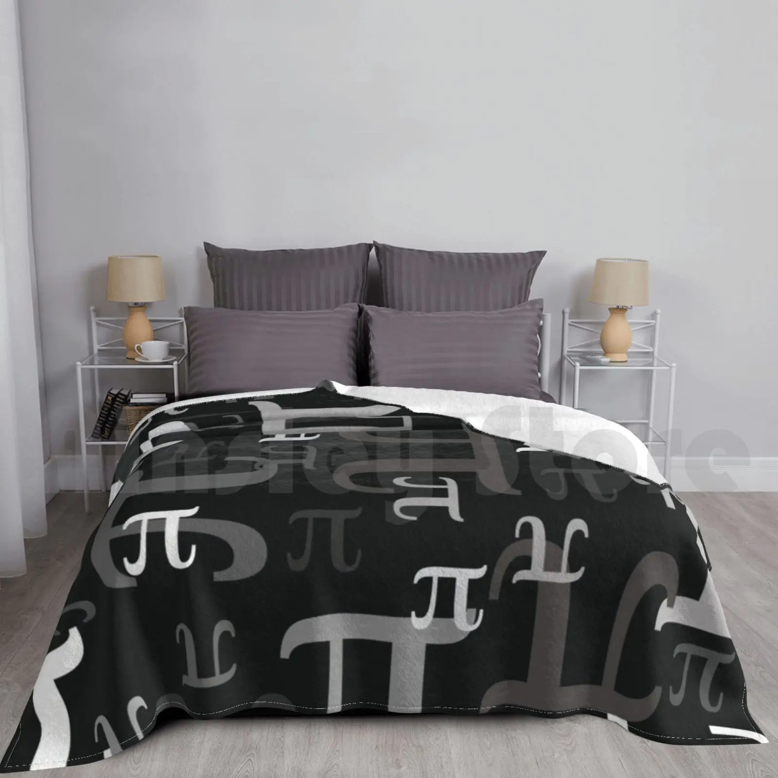 

Pieces Of Pi ( Dark ) Blanket For Sofa Bed Travel Pi Math Pi Day Nerd Geek Nerdy Geeky Science Pretty Cool