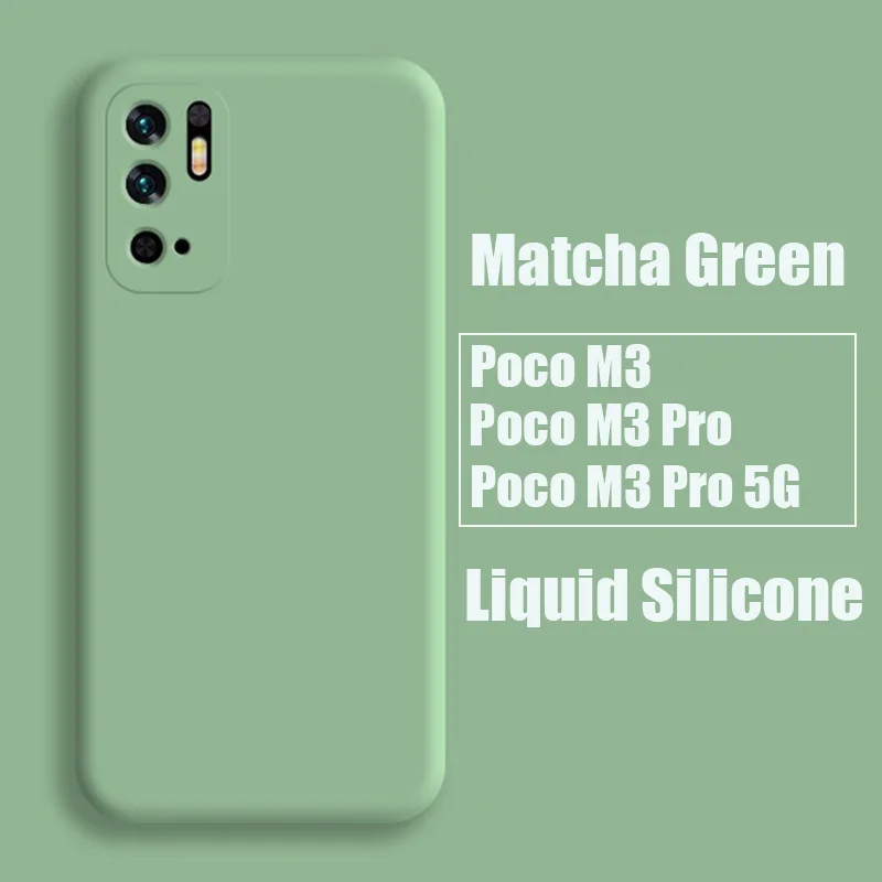 

New Poco M3 Pro 5G PocoM3 M 3 Pro Case Camera Protector Liquid Silicone Soft Cover For Xiaomi Poco M3 Pro 5G PocoM3 M 3 Pro