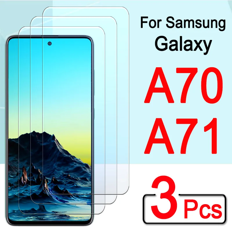 

3pcs a71 glass screen protector on for samsung a70 a 71 70 protective tempered glas galaxy 71a 70a samsunga71 armored sheet film