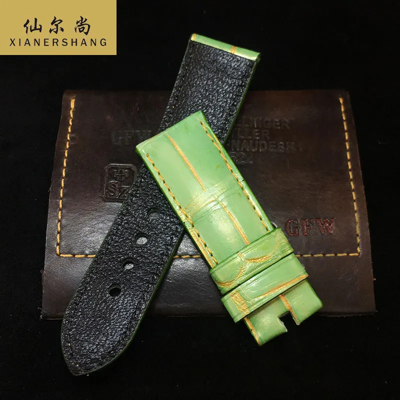 

New Custom Alligator Watch Band Crocodile Skin Belt Men Women Watchbands 14MM 16MM 18MM 19MM 20MM 21MM 22MM 24MM Handmade Strap