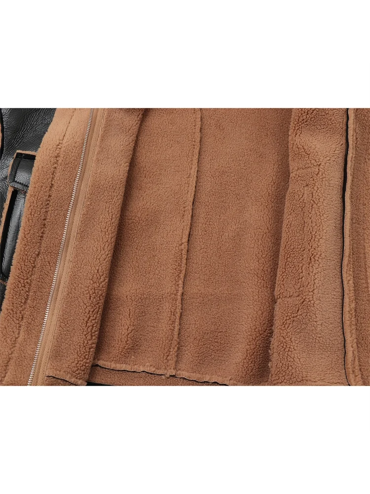 Женская меховая куртка Свободная теплая Лоскутная зимняя винтажная утепленная