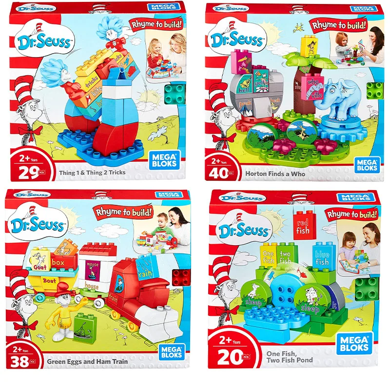 

Mega Bloks Dr. Seuss Series Animal Hot Air Balloon Set Big Building Blocks Educational Toys Construction Toys Gift for Ages 2+