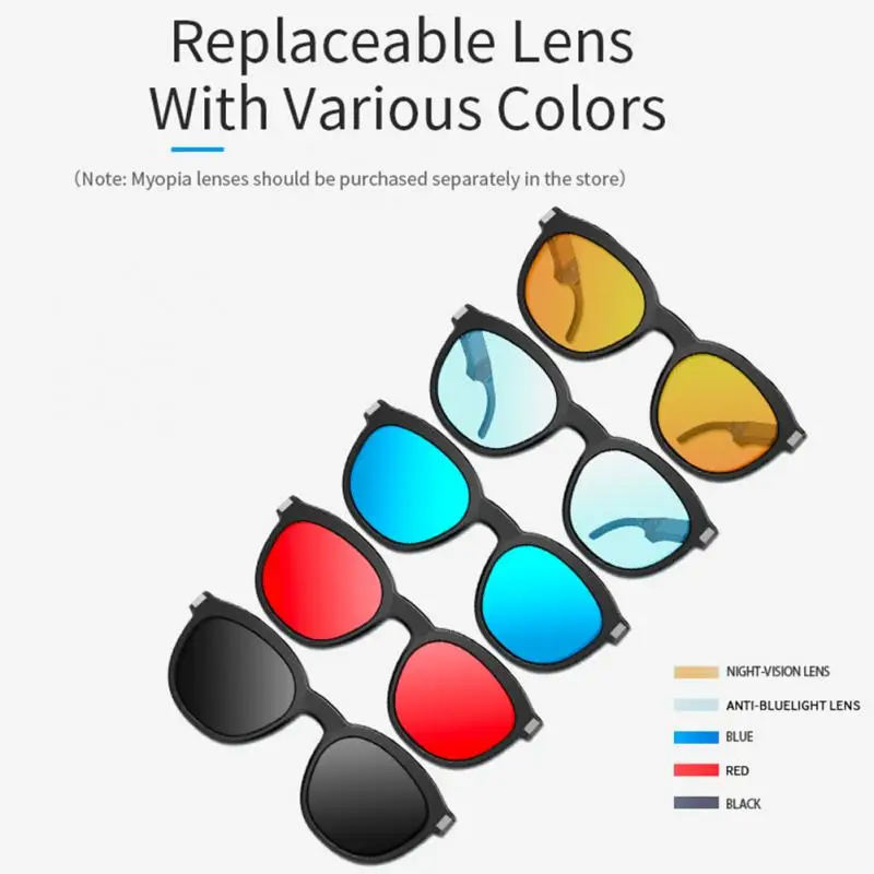 구매 골전도 무선 블루투스 호환 5.0 스마트 안경 스테레오 헤드셋 선글라스는 처방 렌즈와 일치 할 수 있습니다