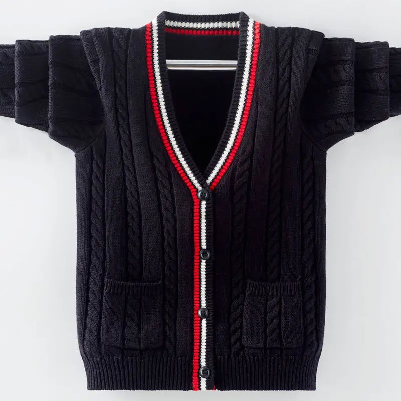 

Hot Boys big kids sweater cardigan boys cotton sweater jacket spring and autumn new children's knit sweater Korean fashion coat