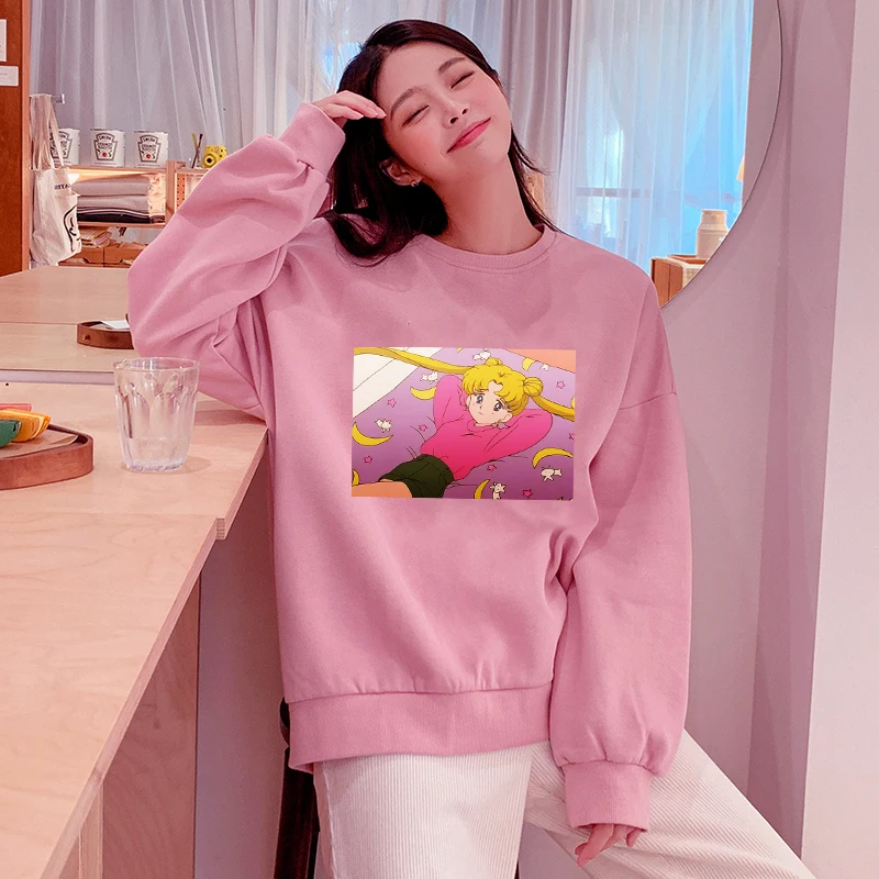 Симпатичные Сейлор Мун толстовки Для женщин женская обувь с милым рисунком