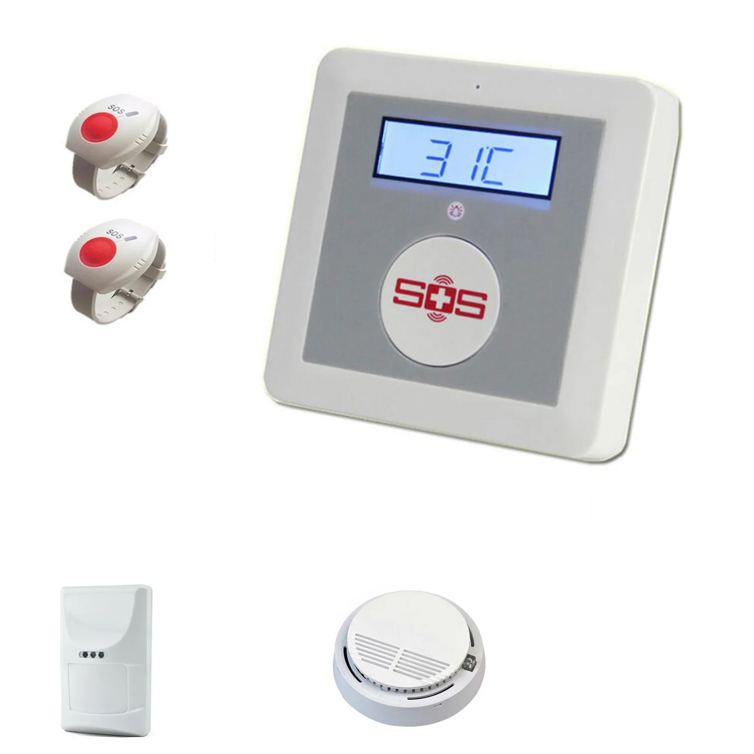 Kit 6 GSM SMS приложение дистанционное управление SOS защита от взлома уход за пожилыми людьми сигнализация K4 с кнопкой SOS тревога датчик движения для GSM дома охранная сигнализация - Цвет: Kit 6
