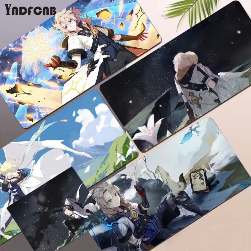 

Прочный Настольный коврик для мыши YNDFCNB Albedo Genshin, размер для маленького коврика для мыши, коврик для мыши, коврик для клавиатуры, коврик для Cs ...