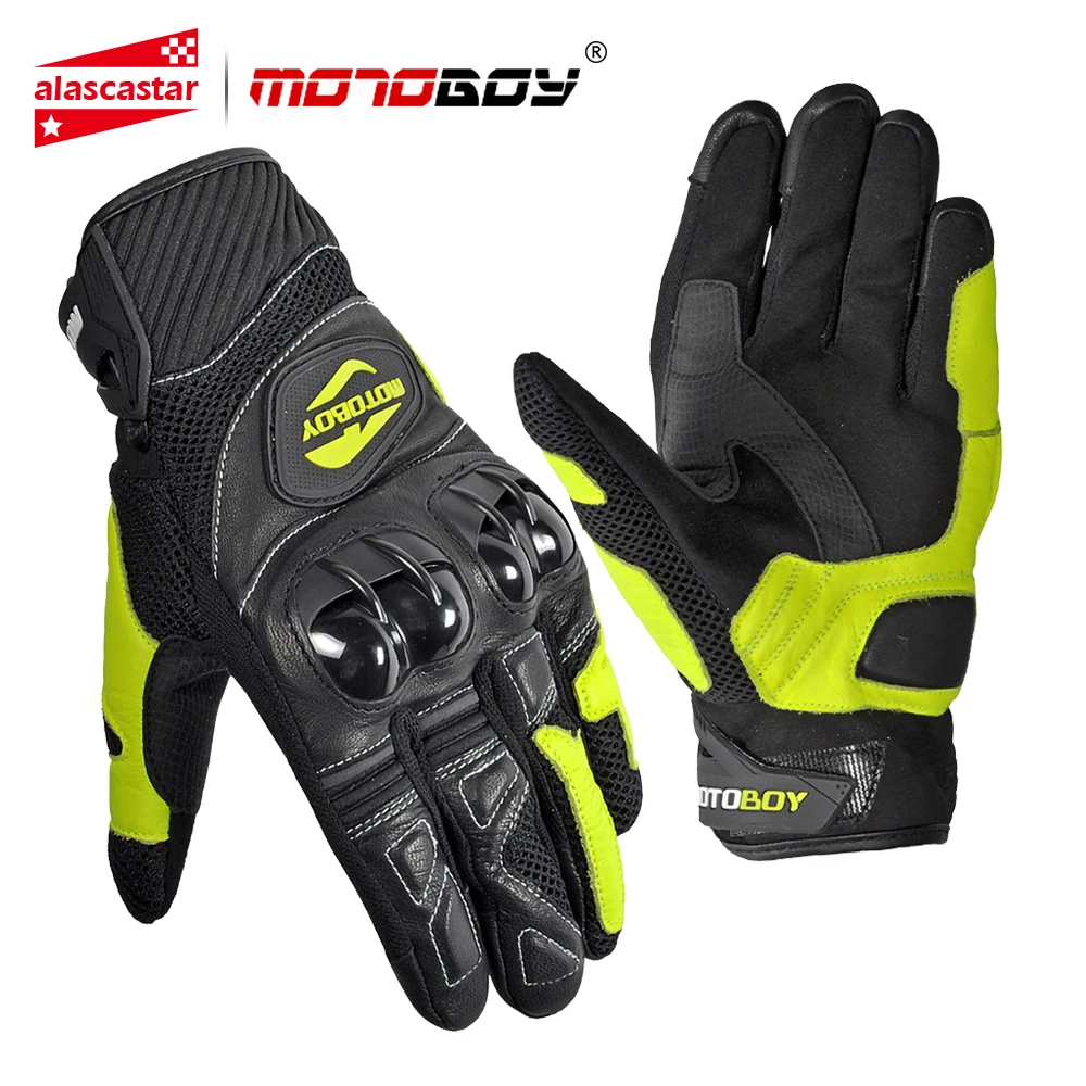 MOTOBOY летние мотоциклетные перчатки дышащие Мотоциклетные Перчатки Кожаные