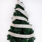 Украшение для рождественской елки высокое качество белый золотой шар DIY орнамент безделушка вечерние Висячие шары порошок тюль кружевная лента