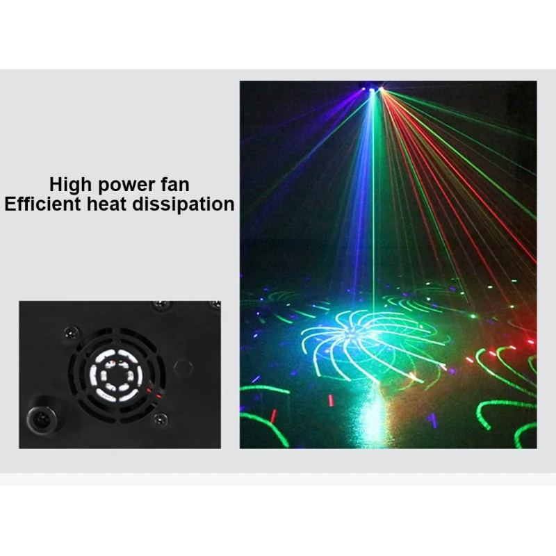 

US/EU/UK/AU Plug 9 Lens Remote Control Beam Scanning Stage Light Strobe Light 11UA
